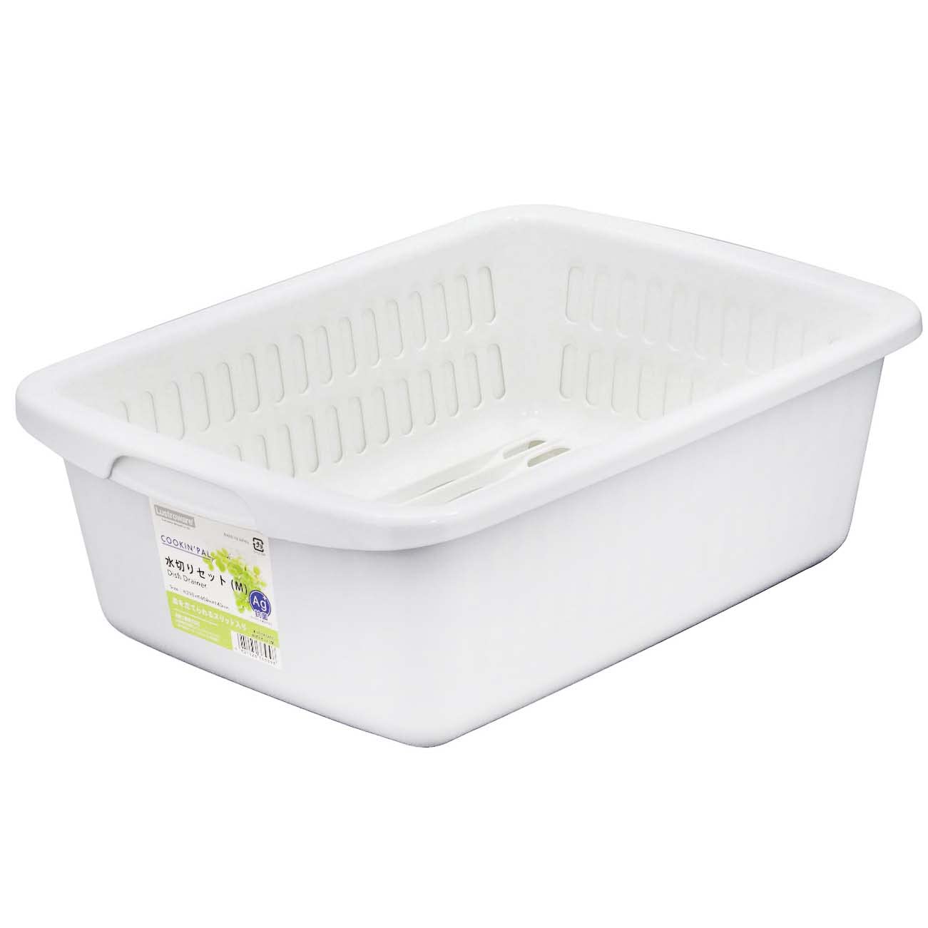 Amazon｜岩崎工業 水切りカゴ M ホワイト 幅29×奥行40×高さ14cm