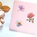 Ychsring Sparkly Flower Stickers - 30 Pcs Clear PET Glitter Nature Plant Floral Stickers for Scrapbook, Journal, Junk Journal, Collage - Holographic Transparent for Resin, Craft, Scrapbook Supplies