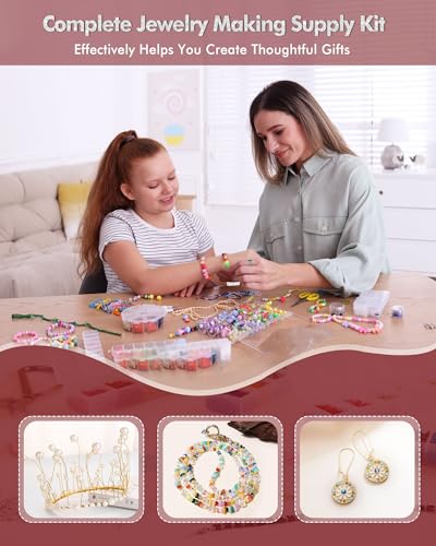 Jewelry Pliers Making Tools Set, Mini Jeweler Pliers for Adults with Beading Wire Kit, Bracelet Helper, Craft Earring Accessories for Jewelry Making Supplies DIY Hobby Repair - Thumbnail 6
