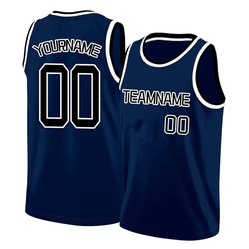 Image of Custom Basketball Jersey for Men - Personalized Name & Number, Embroidered or Printed, Athletic Shirt for Kids, Boys & Youth