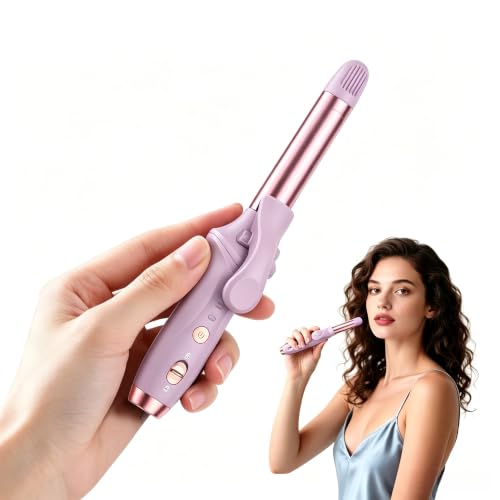 Image of Cordless Curling Iron Hair Curler: Mini USB Rechargeable 4000 mAh 3 Temp Setting Travel Portable 200 Million Negative Ion for Long Short Hair