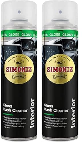 SIMONIZ Gloss Dashboard Cleaner, Professional Car Interior Cleaner Spray With Anti-Static Formula, Essential Car-Cleaning Products To Restore Car Interior, Reduce Dirt & Dust, Citrus Fragrance, 500ml
