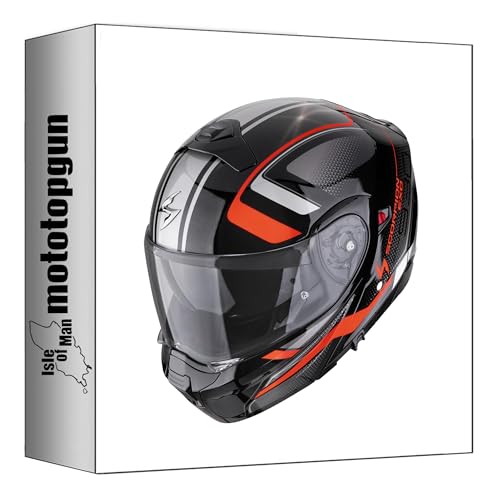 Casque Scorpion Exo-930 Evo Ardens noir et rouge en taille L pour moto