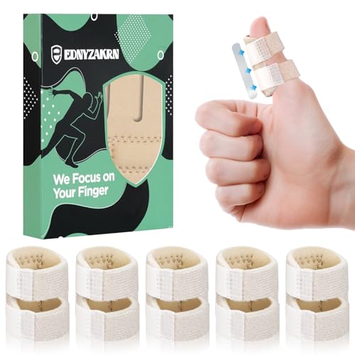 EDNYZAKRN 5Pcs Thumb Splints, Small Finger Brace for Trigger Finger - Broken - Arthritis - Straightening for Index - Middle - Ring - Pinky