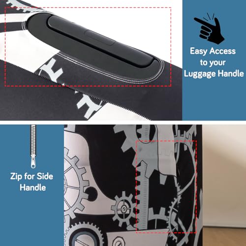 Image of HOKIPO Suitcase Covers for Trolley Suitcase, 220gsm Durable and Washable, Large (26-27inch) - Gear Motion (AR-6345-D3)