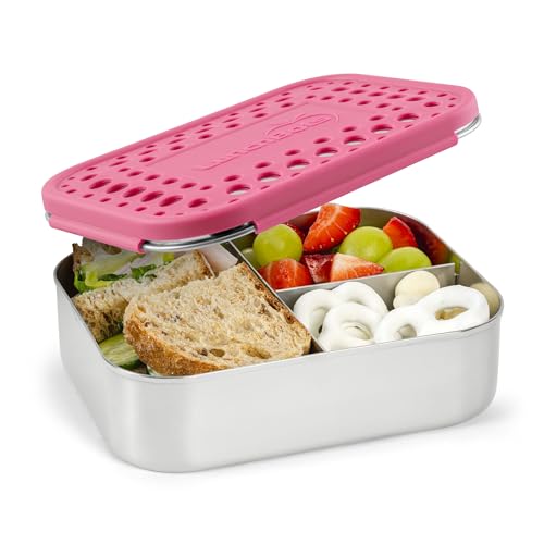 LunchBots Medium Trio II Snack Container - Pink Dots
