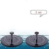 [page_title]-Solarbrunnen Mini Solarbrunnen Garten Pool Teich Sonnenkollektor Schwimmwasser-Brunnen-Garten-Dekoration LPLHJD (Color : 2 Set, Size : One Size)