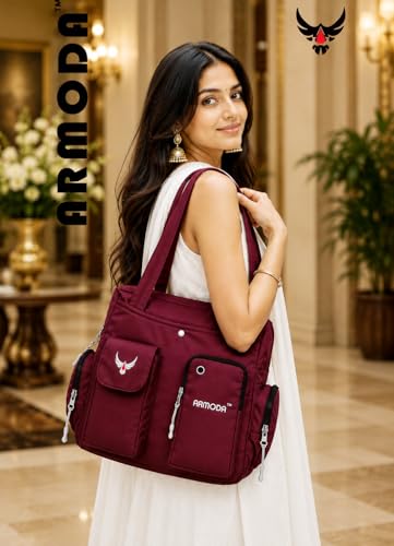 Image of ARMODA Double Pockets Glamour: Stylish Shoulder Bag for Ladies