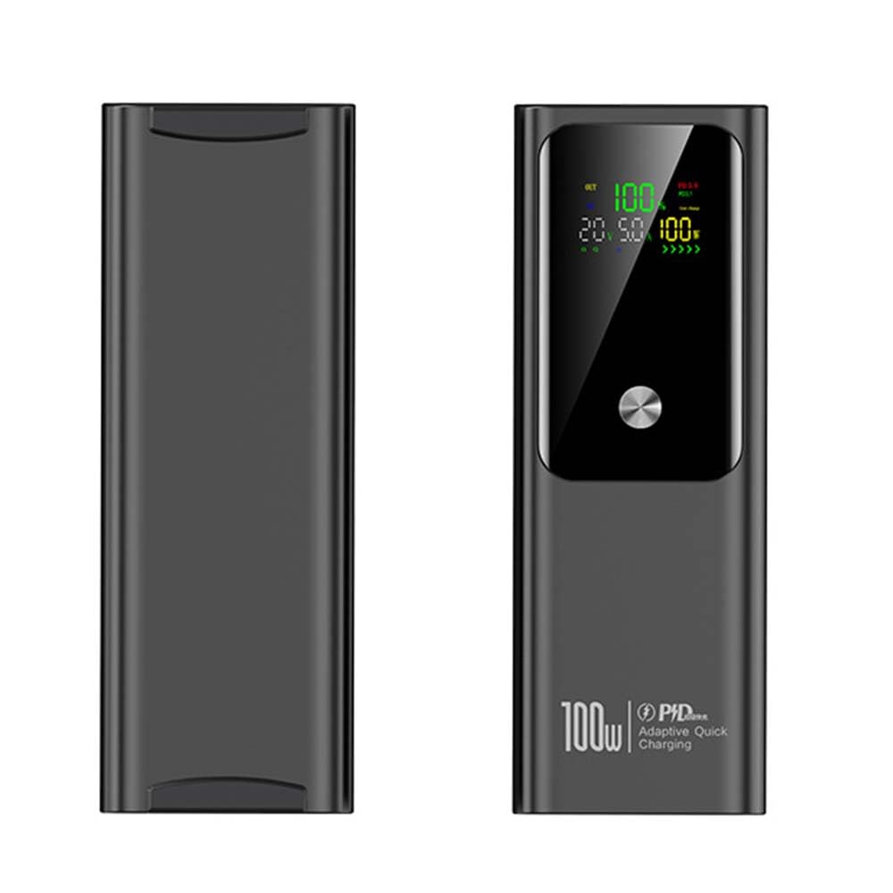 Power Bank per Laptop A Ricarica Rapida da 100 W, 20000 mAh, Caricabatterie Portatile con Schermo, 2 Porte USB Type-C E 1 USB, Batteria Esterna, può Essere Portata in Aereo(Color:Black)