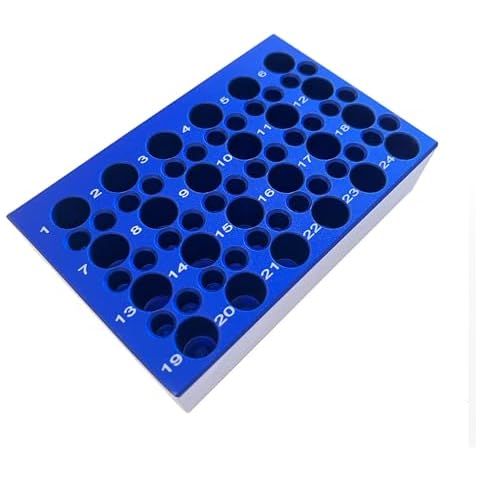 Aluminum PCR Cooler Cooling Block, 24 Well + 36 Well Tube Rack for 1.5ml and 0.2ml Tubes Cover