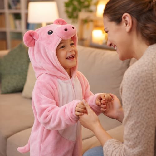 Image of Raj Costume Animal Fancy Dress Costume for Boys & Girls | Hooded Full Body Wildlife Zoo Animal Jumpsuit | Soft Costume for School Function, Fancy Dress, Halloween, Birthday, Cosplay & Role Play