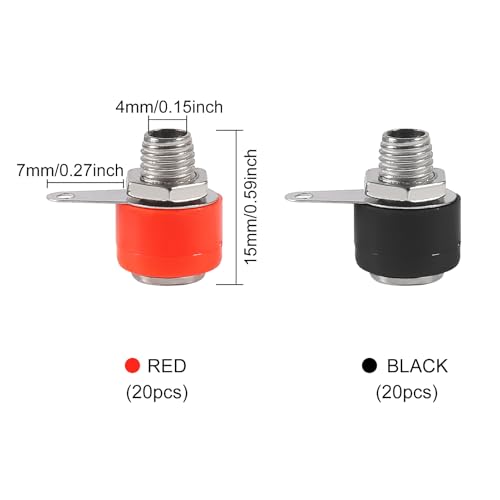 Conectores Banana Hembra 4mm Pack 40 piezas miniatura 2