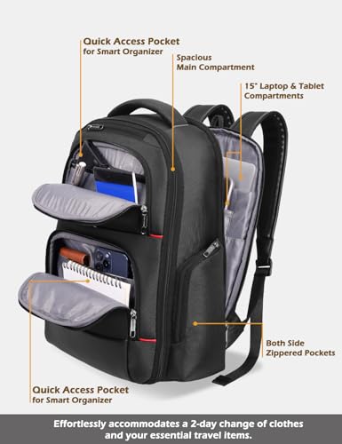 Image of Lavie Sport Business Elite26 Multifunctional Laptop Backpack | Fits Upto 15 inch Laptop | Laptop Compatiable | College Bag | For Men & Women