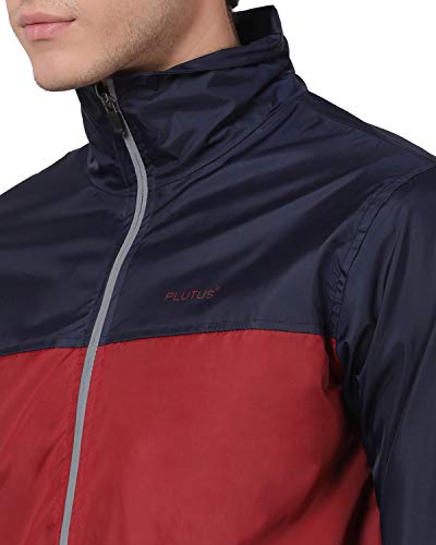 Image of Plutus Men's Windproof Hooded Water Resistant Windbreaker