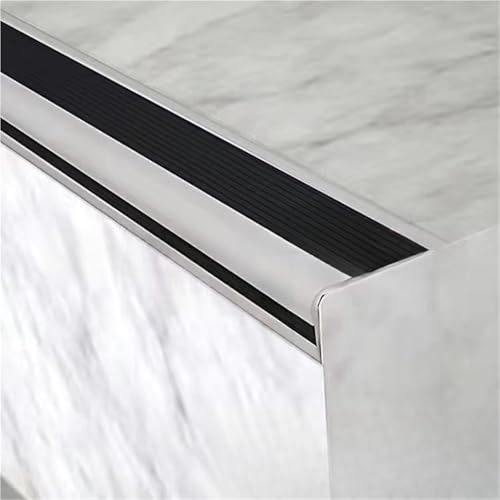 Protector de goma antideslizante para bordes de escalera, autoadhesivo, para seguridad en interiores y exteriores, tiras duraderas para peldaños