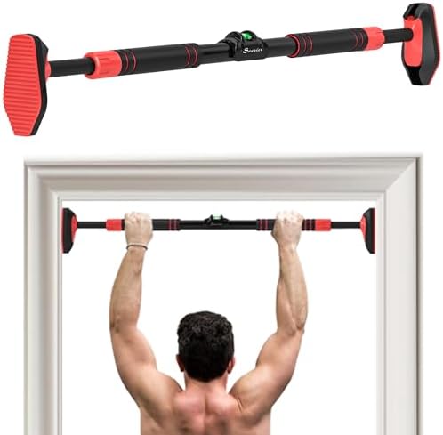 Soozier Pull Up Bar Doorway No Screws, Door Frame Chin Up Bar wit...