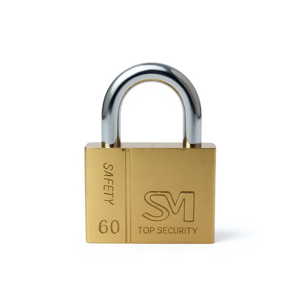 Factory Strength Square Blade Padlock | Imitation Stainless Steel Brass Finish | 30 mm Single Key | Multiple Shackle Options | Gate Door Outdoor Security-image-46