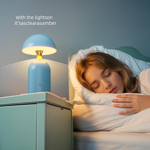 HOMY New Blue Pure Craft Desk lamp Indoor Home Improvement Lighting Outdoor Camping Atmosphere Lamp Nightlight LED Bedroom, Living Room, Home Office, Patio, Bathroom, Dining Table - Image 3