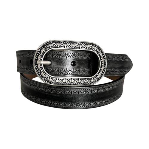 Vintage Women Engraved Buckles Waist Belt Fashionable Waistband for Jeans Dresses