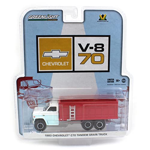 Camión a escala 1:64 Chevrolet 1983 C70 tandem rojo miniatura 5