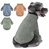 Dog Sweater, 3 Pack Dog Sweaters for Small Dogs Girl Boy, Ultra Soft Warm Puppy Clothes Dog Coat for Winter (Lt Blue+Olive+Brown, Small)