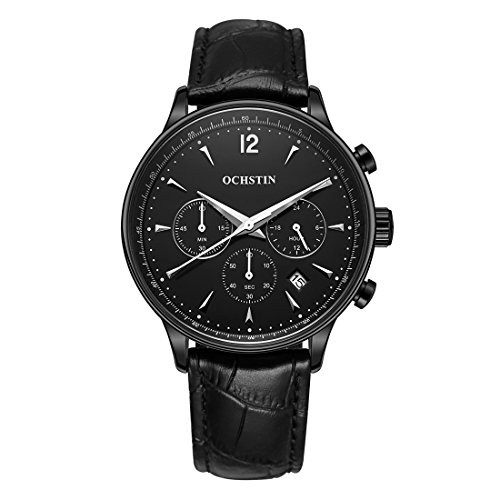 Montre homme 3 mouvements LULI cadeau idéal en cuir