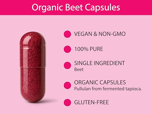Image of KOYAH - Organic Beet Capsules, Freeze-Dried: 60 Capsules | 500 mg per Capsule, Whole Beet Root - Cardiovascular Support & Blood Flow Support*
