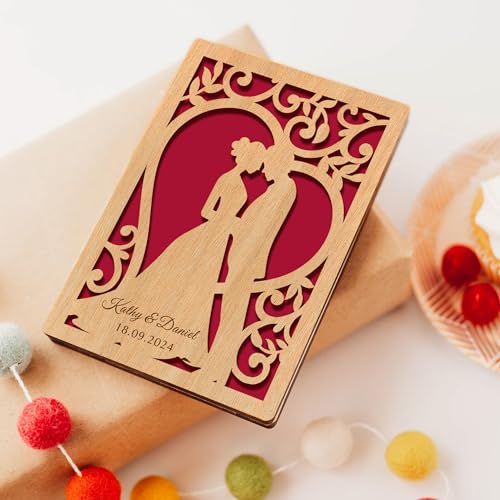 Edsg 533504-06 Personalized Wooden Wedding Card Mr And Mrs Gifts Wedding Cards thumb #3