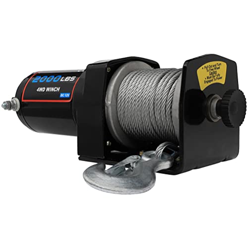 Winch eléctrico 12V 2000LB OCPTY para Jeep Wrangler miniatura 7