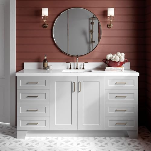 ARIEL Taylor 66-inch Bathroom Vanity with Sink,Solid Wood, 1.5-inch Pure