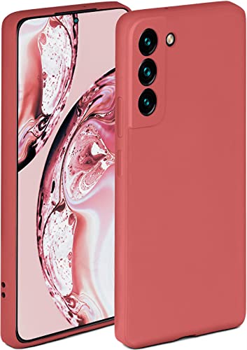 ONEFLOW Coque de protection souple en silicone avec bords surélevés pour la protection de l'écran, double couche, coque de protection souple - Rouge mat Cover