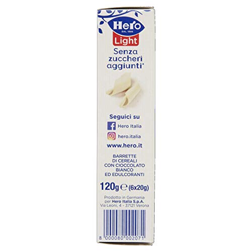 Hero Light Barrette ai Cereali Cioccolato Bianco