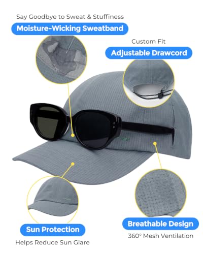 Image of Lightweight Golf Hat for Women Men, UPF 80+ Sun Protection Cap, Breathable Quick-Dry Baseball Cap for Running Sport
