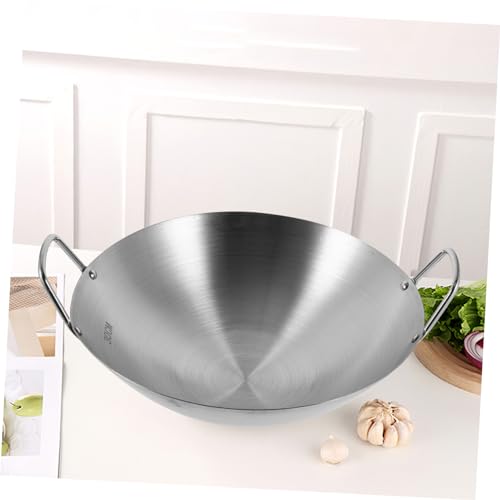 Wok redondo de acero inoxidable 30 cm miniatura 6