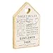 Toilet Rules - Targhetta per WC, in legno, stile rustico, vintage, colore: bianco