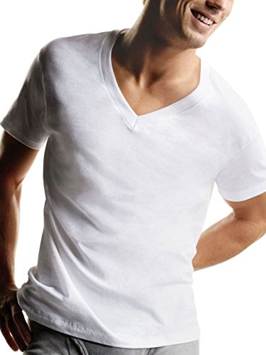 Hanes mens Comfortsoft Tagless V-Neck Undershirt 7 Pack