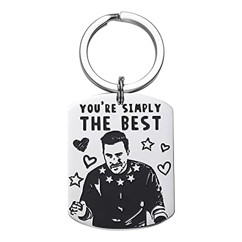 TV Show Schitts Creek Keyring David Rose You're Simply the Best Gifts Cute Keyrings Cover