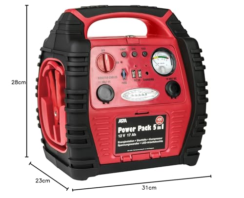 APA 16547NV Power Pack 5in1 Mobile Starthilfe, Spannungswandler, Kompressor