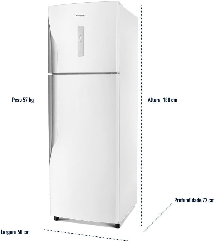 Imagem frontal do refrigerador com fundo branco liso. Imagem frontal do refrigerador com fundo branco liso.