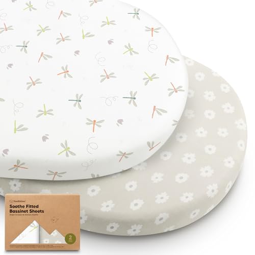 2-Pack Bio Spannbettlaken Babybett für Mädchen, Jungen - 100% Baumwolle...