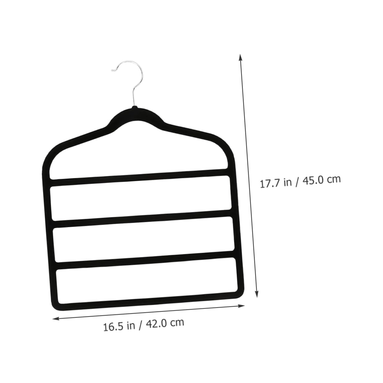 Cabilock 5 Stück-Pack Platzsparende Multifunktionale Hosenbügel aus Abs mit Flockiger Oberfläche Mehrlagig und Sicher für Hosen und Krawatten im Kleiderschrank Zuhause
