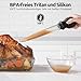 109℃ Hitzebeständige Große Abgewinkelte Bratenspritze: U-Taste Tritan Putenfleisch-Fettpipette mit Silikon Oktopus-Saugkopf und Reinigungsbürste zum Kochen Braten Begießen (1.5 OZ/44 ML, Schwarz)