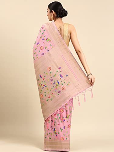 Pandadi Saree pink paithani silk saree – image 3