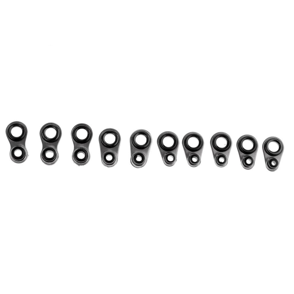 Anelli Canna Da Pesca Kit di riparazione asta da 100 pezzi Dimensioni miste Guide for canna da pesca Anello di linea Punte for asta Anello for occhi 0,9-6,6 mm