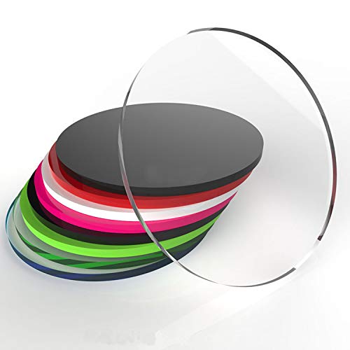 Image of MEYA 112 Thickness Clear Acrylic Discs, PMMA Blank Clear Acrylic Round Circle, Plexiglass Laser Cut Round Circle 25PCS (Dia 1.5)