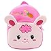 Ksopsdey Enfants Peluche Sac à Dos, Sac à Dos Lapin pour Tout-Petits, Mini Sac à Dos en Peluche, Adapté aux filles 1 à 3 ans, Mini Sac à Dos Souple 3D Pour la Maternelle - Lapin Carotte Rose