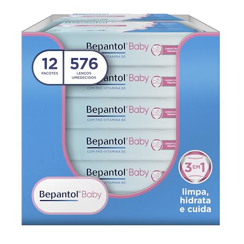 Bepantol Baby Kit 576 Lenços Umedecidos,12 Pacotes com 48 Unidade...