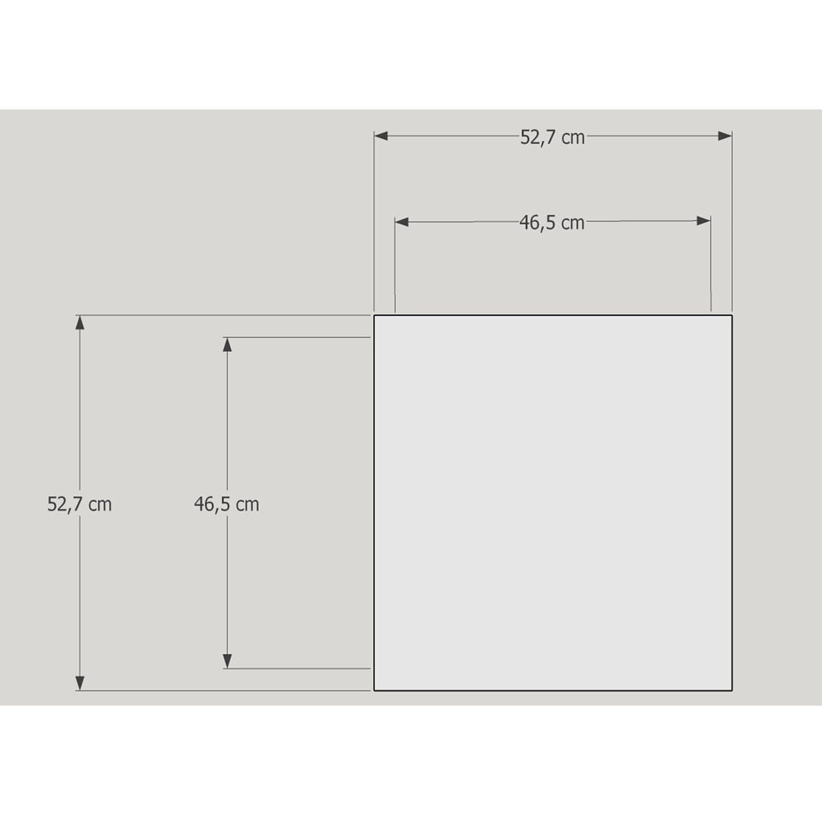 Glasvitrine mit Rollen T 53 x B 53 x H 183,5 cm - schmale Glas Standvitrine abschließbar - Ausstellungs-Vitrine ohne Beleuchtung