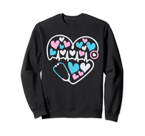 Estetoscopio cardíaco LGBT-Q Transgénero Orgullo Enfermera RN Enfermería Sudadera