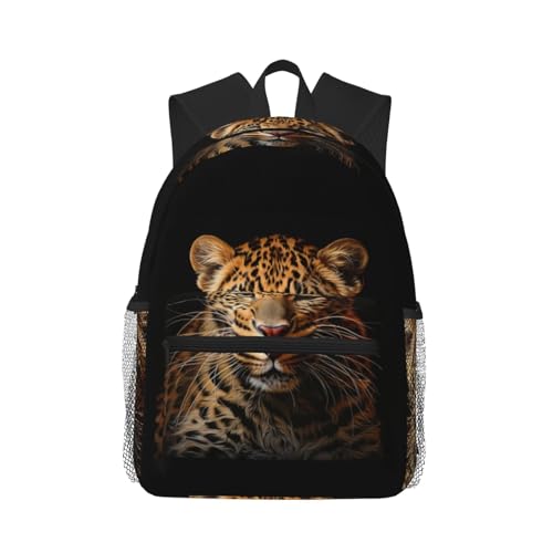 Sac à dos léopard pour randonnée et gym style décontracté